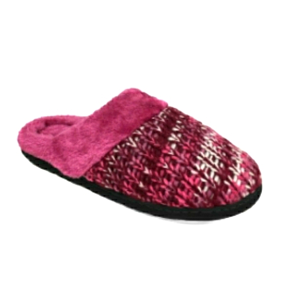Gold Toe Burgundy & Berry pink Slippers - Picture 2 of 3